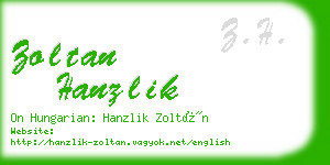 zoltan hanzlik business card